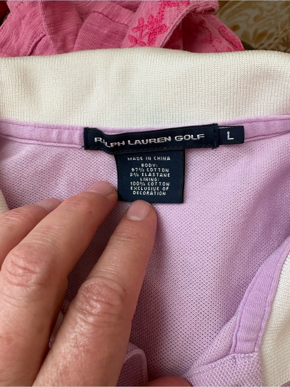 Ralph Lauren Sport Lavender Polo Shirt White Sash Crest Polo Short Sleeve Preppy - Picture 3 of 12